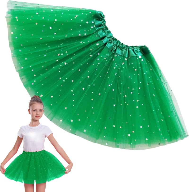 WINROLA Girls Stars Sequins Tutu Skirt Princess Ballet Dance Tutu Dress 3 Layered Halloween Christmas Tutu - Image 1